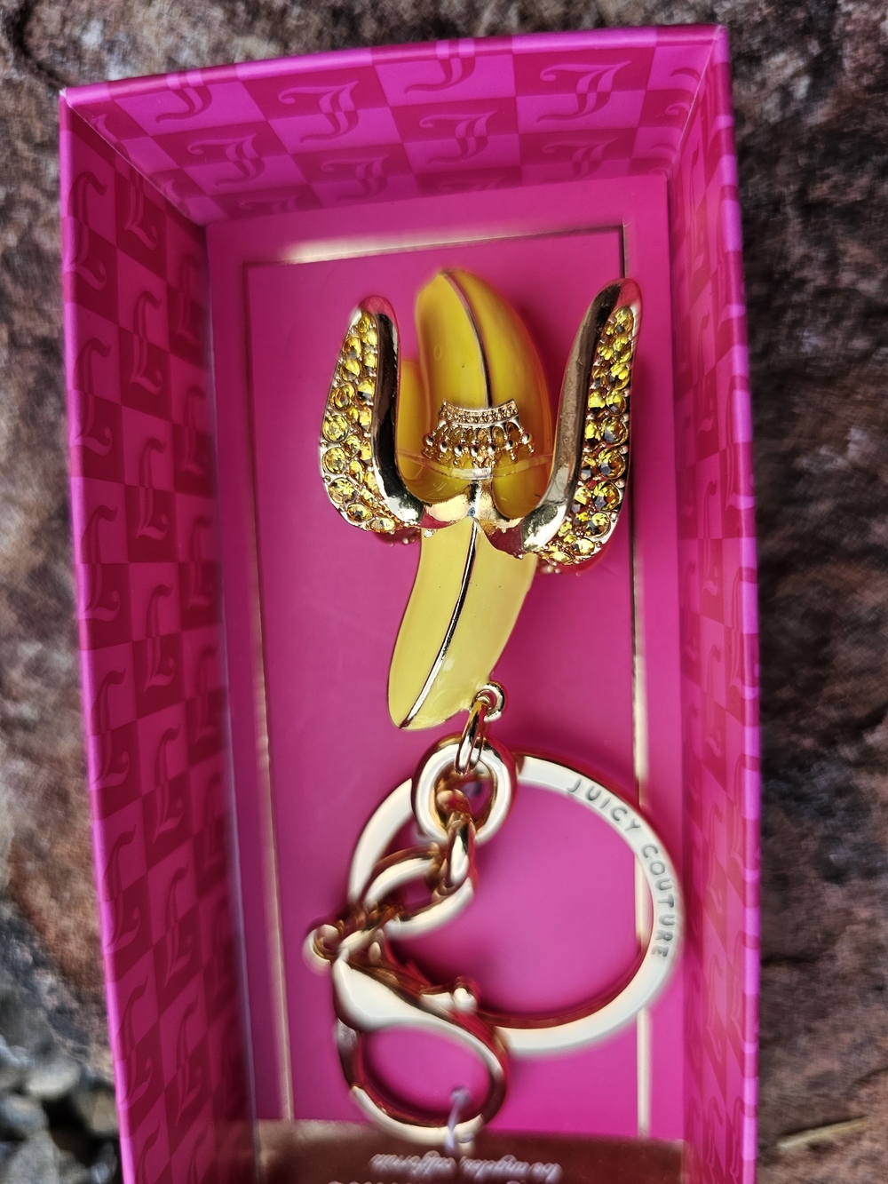 Juicy Couture Yellow Banana Charm Keychain - Picture 5 of 9